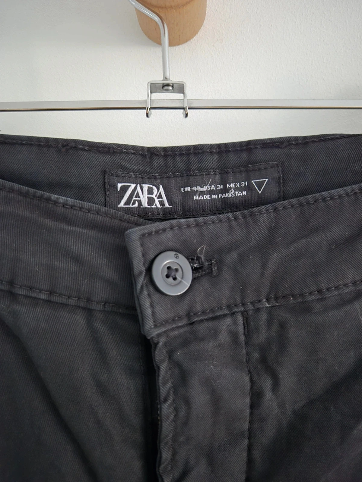 Pantalon chino droit noir zara 40 – photo 3